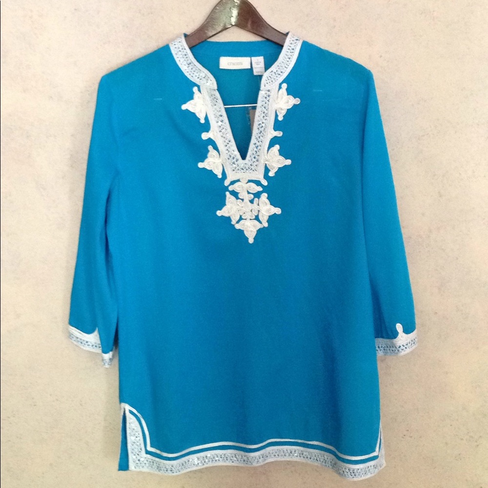 NEW! Light-weight 100% cotton dressy tunic